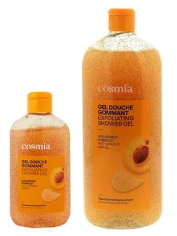cosmia — gel douche gommant aux noyaux d'abricots 250 ml