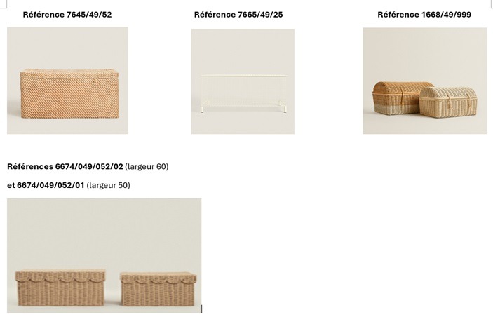 zara home — panier