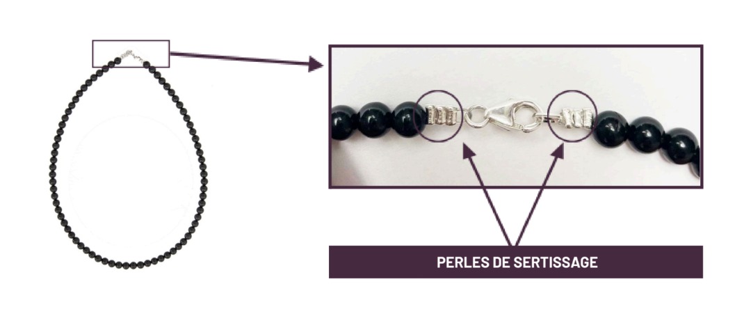kevalex — bracelet et/ou collier confectionné avec perles de sertissage en laiton argentées 3mm