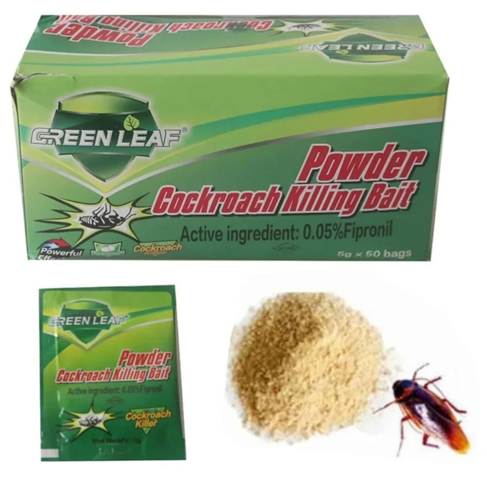poudre green leaf anti cafard blatte insecticide ingrédient actif 0,05% de fipronil — sachet anti-cafard
