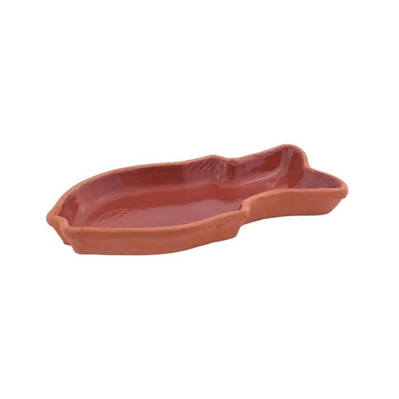mypot — plat en ceramique en forme de poisson portant la marque mypot
