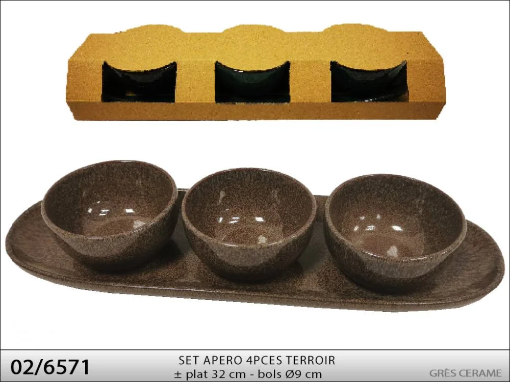 torrent ceramic — set apero 4 pces terroir