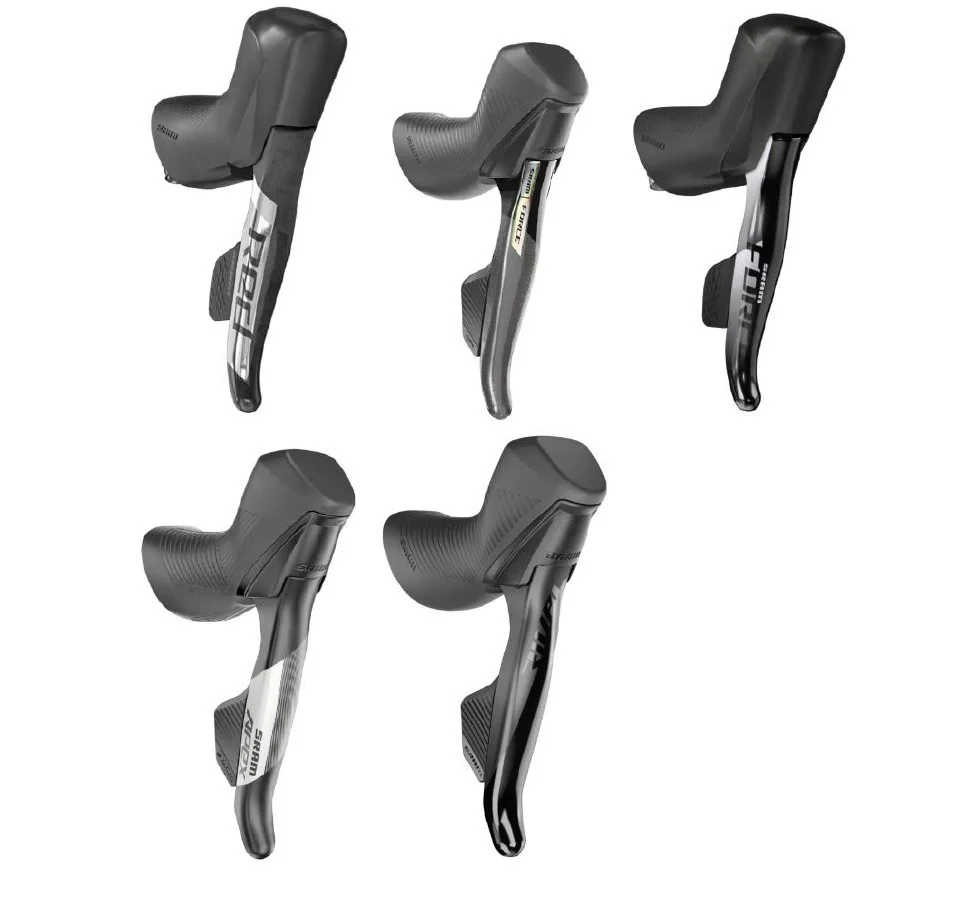sram — leviers de frein et de changement de vitesse électronique avec systèmes de freinage hydraulique red axs, force axs, rival axs, apex axs 12