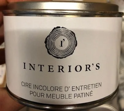 interior's — pot de cire incolore
