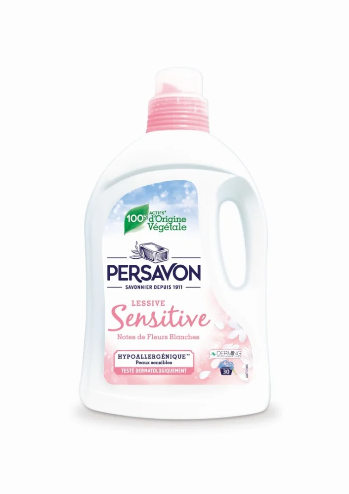 persavon — lessive sensitive notes de fleurs blanches hypoallergénique 30 lavages