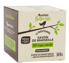 auchan better life — auchan life ecode savon de marseille 300g