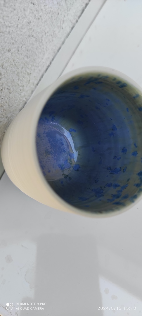 latelierdelouise — tasse porcelaine émaillée bleu