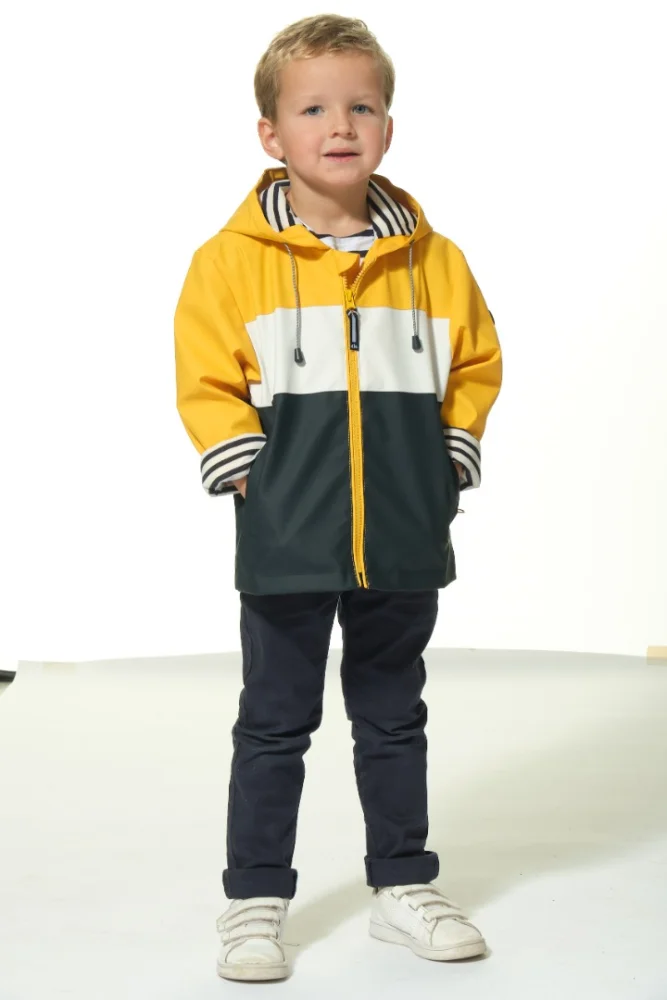 hublot mode marine — ciré enfant tricolore avec capuche