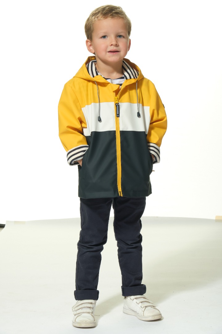 hublot mode marine — ciré enfant tricolore avec capuche