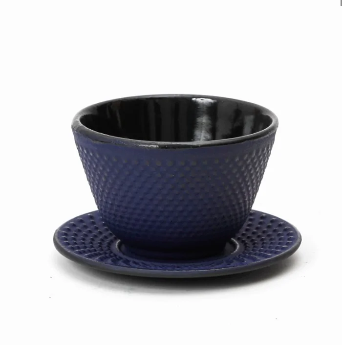 nature & découvertes — tasse soucoupe fonte bleue indigo - 61170730