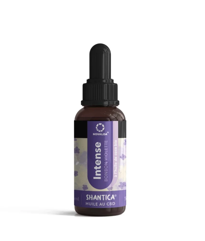 novaloa — huile intense cbd spectre complet 50% bonbon violette & fruits rouges