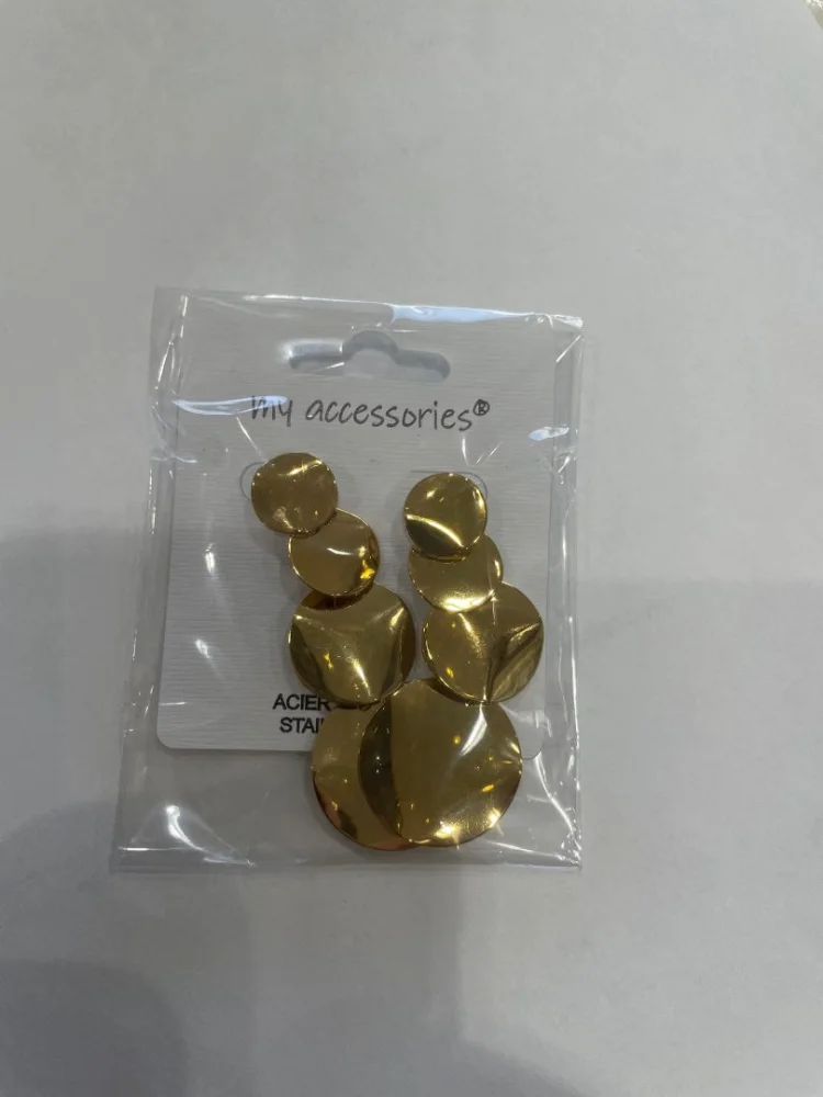 my accessories — boucles d'oreilles dorées 4 pastilles