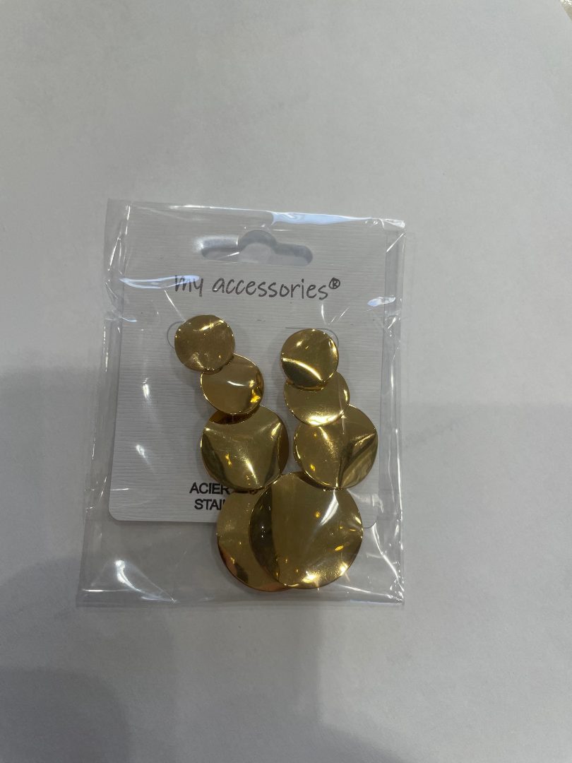 my accessories — boucles d'oreilles dorées 4 pastilles