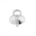 sans marque — attache pendentif pour perle semi-percée 6 mm purecrystal 5818 argenté x 1