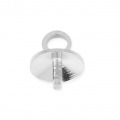 sans marque — attache pendentif pour perle semi-percée 6 mm purecrystal 5818 argenté x 1