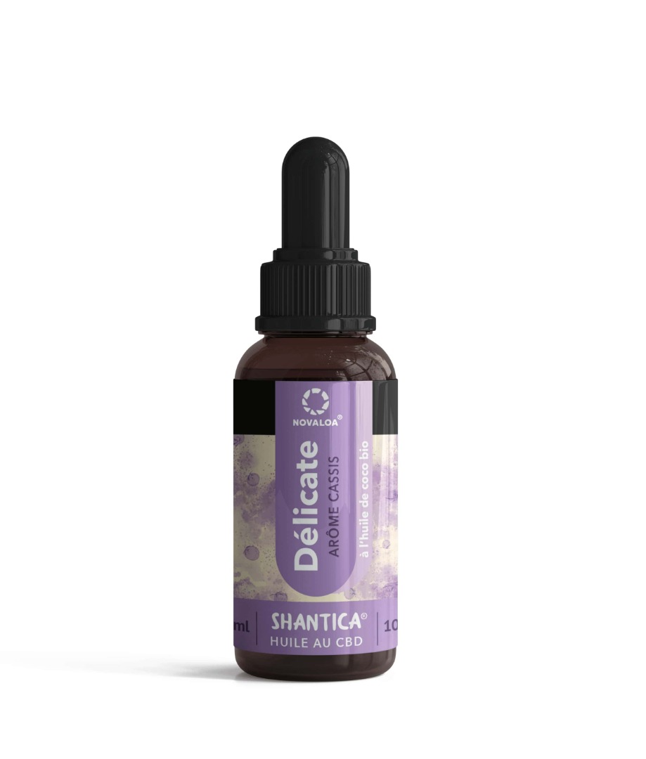 novaloa — huile délicate cbd large spectre 50% cassis