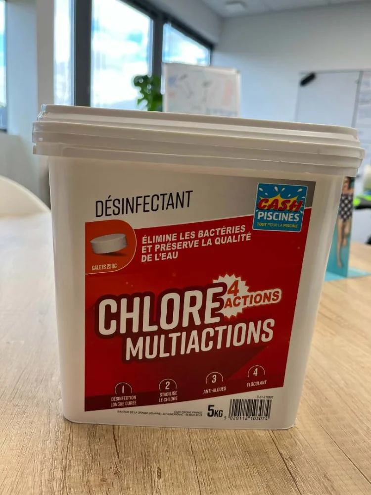 cash piscines — chlore multiactions 4 actions 5 kgs