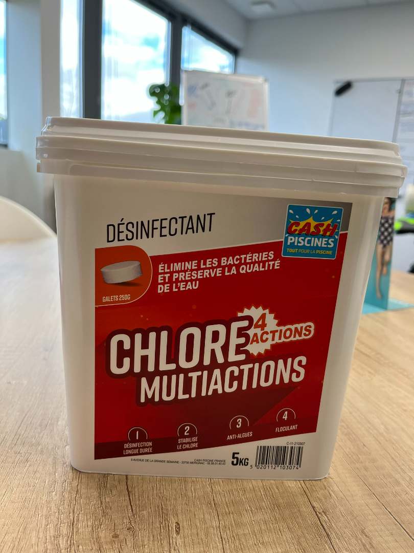 cash piscines — chlore multiactions 4 actions 5 kgs
