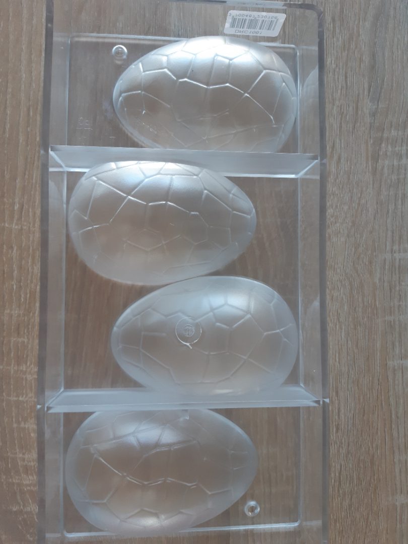 deco relief — moule oeuf chocolat craquelé 4pcs
