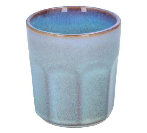 sans marque — tasse à café bleu clair en céramique émaillée réactive