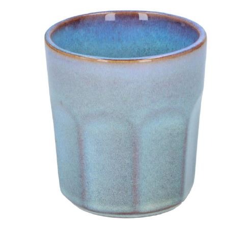 sans marque — tasse à café bleu clair en céramique émaillée réactive