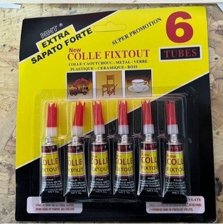 nnt — 6 tubes de 3g de colle glue extra forte fixtout – nnt