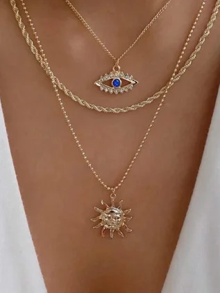 shein — collier soleil breloque