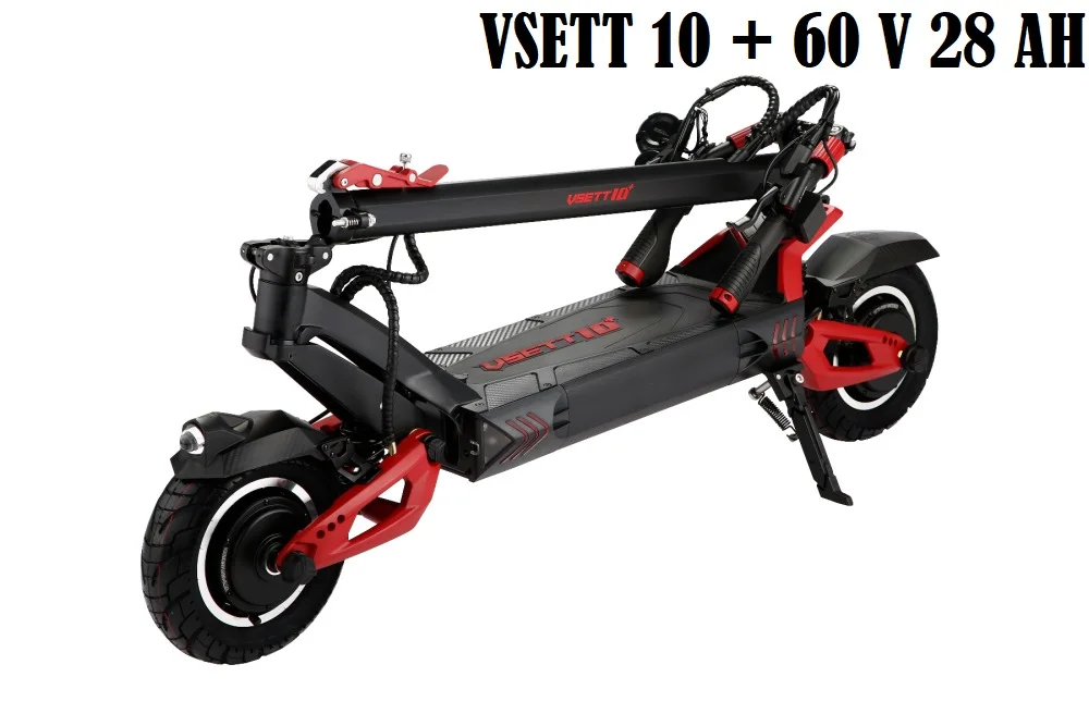 vsett — trottinette marque vsett modèle : v10+ 60v 28ah couleur : red pro