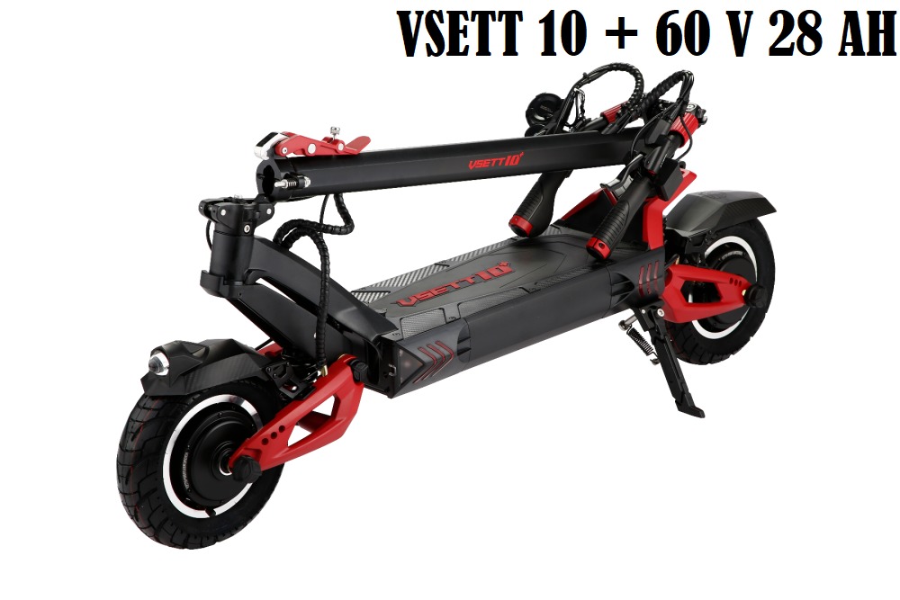 vsett — trottinette marque vsett modèle : v10+ 60v 28ah couleur : red pro