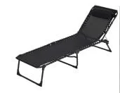 chaise longue pliante avec oreiller — chaise longue pliante avec oreiller