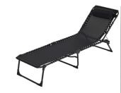 chaise longue pliante avec oreiller — chaise longue pliante avec oreiller