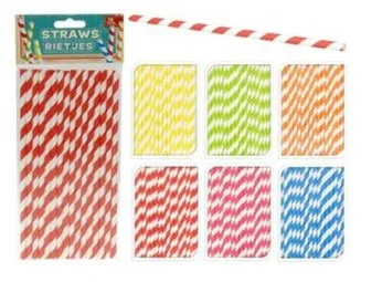 straws rietjes — pailles a boire, motif rayures, papier