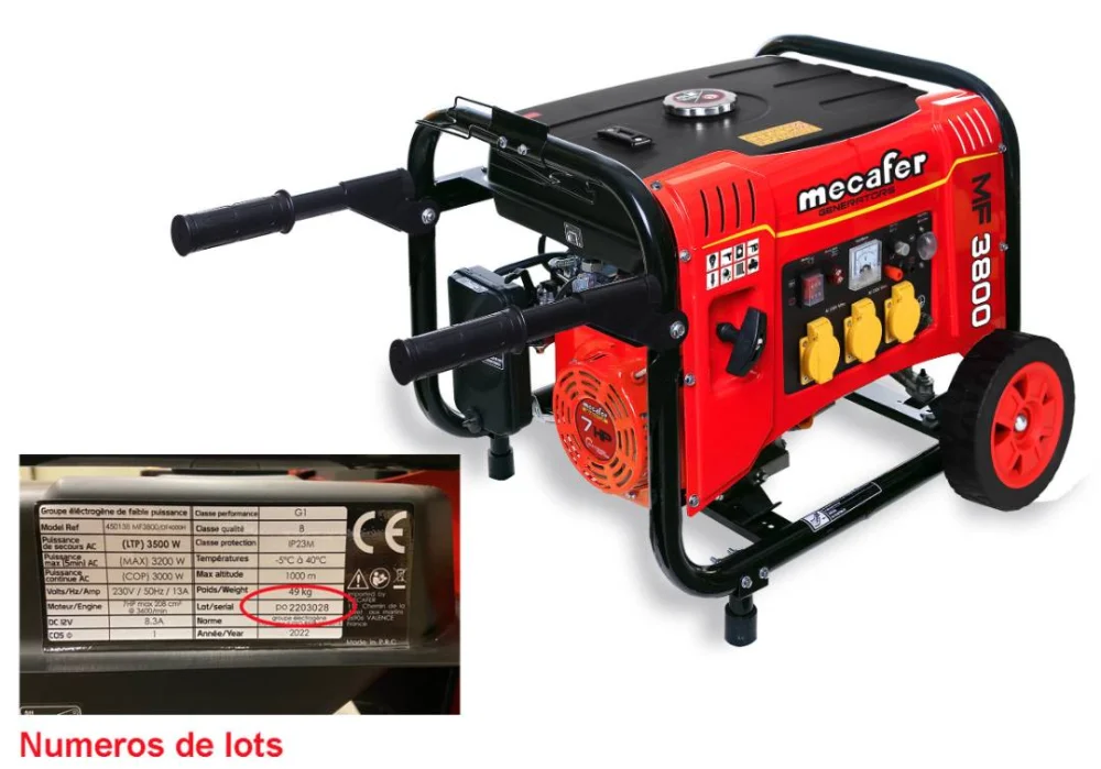mecafer — groupe electrogène mf3800 450138