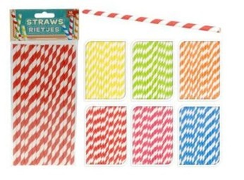 straws rietjes — pailles a boire, motif rayures, papier