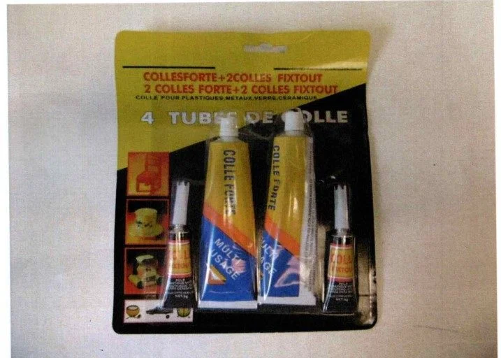 sans marque — paquet de 4 tubes de colles(2 colles forte+ 2 colles fixtout)