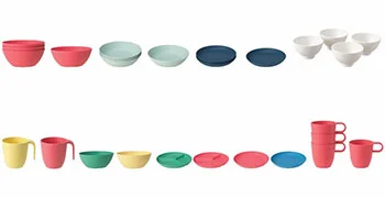 ikea — talrika and heroisk bols, assiettes et tasses