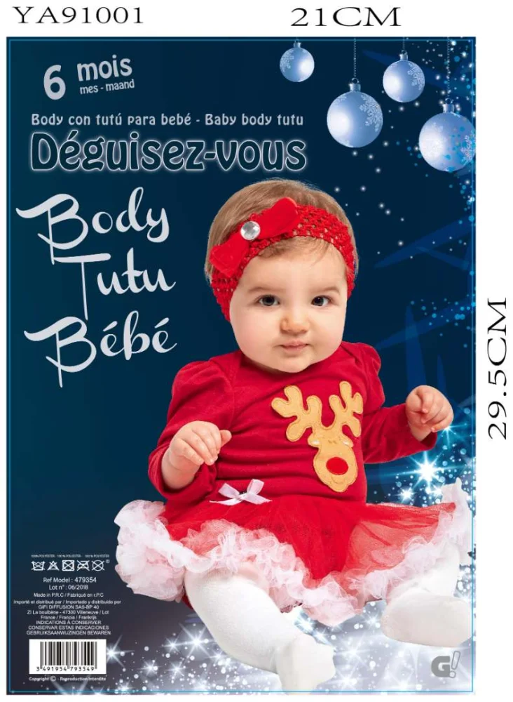 pas de marque — 479354  body 6m tutu +bandeau coton