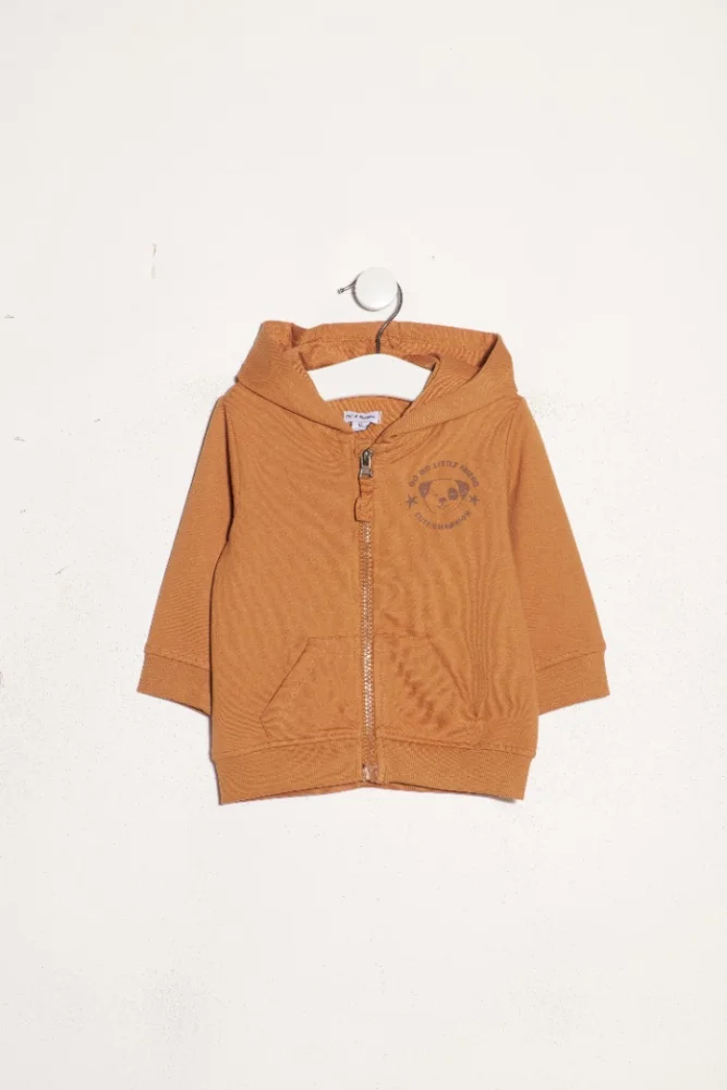 pat et ripaton — sweat zippé - garçon 0-36mois