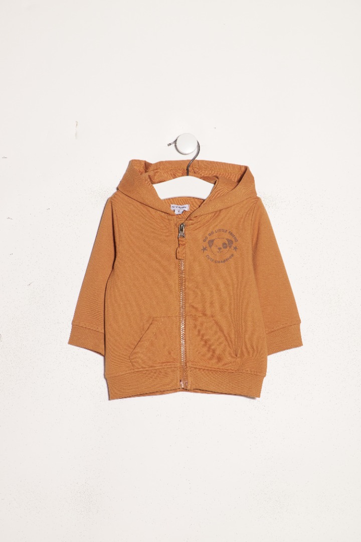 pat et ripaton — sweat zippé - garçon 0-36mois