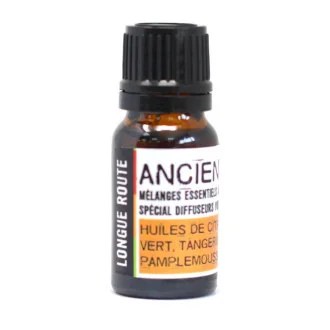 ancient wisdom — mélange d'huiles essentielles  longue route  10ml - citron vert, pamplemousse et mandarine