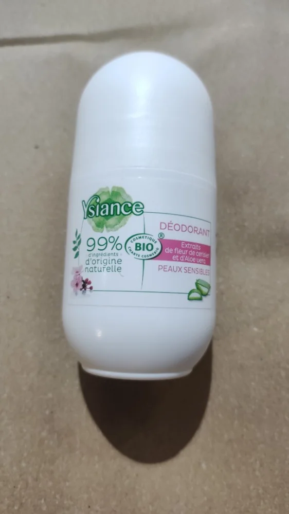 ysiance bio — deodorant peaux sensibles aux extraits de fleur de cerisier et d'aloe vera 50ml ysiance bio
