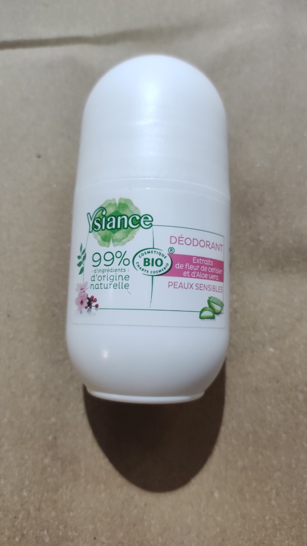 ysiance bio — deodorant peaux sensibles aux extraits de fleur de cerisier et d'aloe vera 50ml ysiance bio