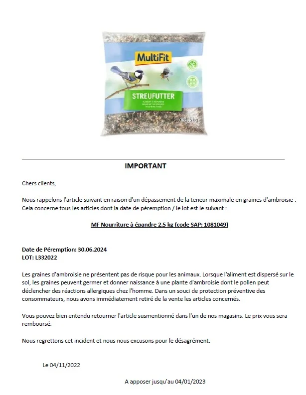 multi fit — multi fit nourriture à répandre 2,5kg