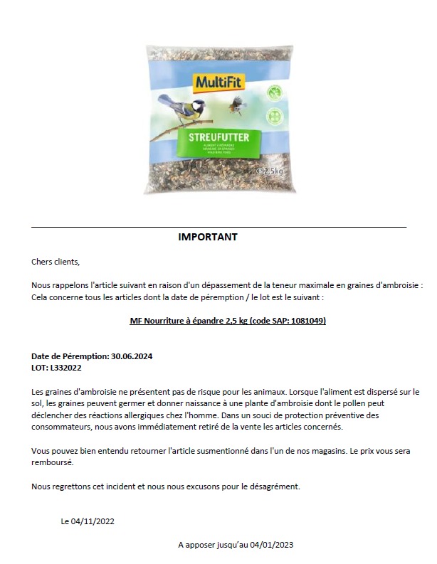 multi fit — multi fit nourriture à répandre 2,5kg