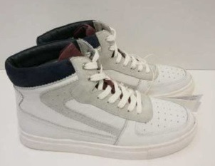 monoprix — baskets haute cuir femme