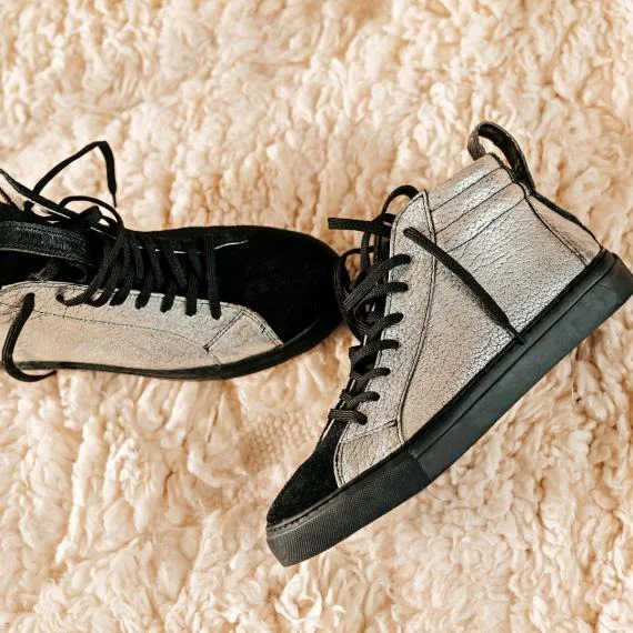 paul marius — sneakers pm001 argenté noir
