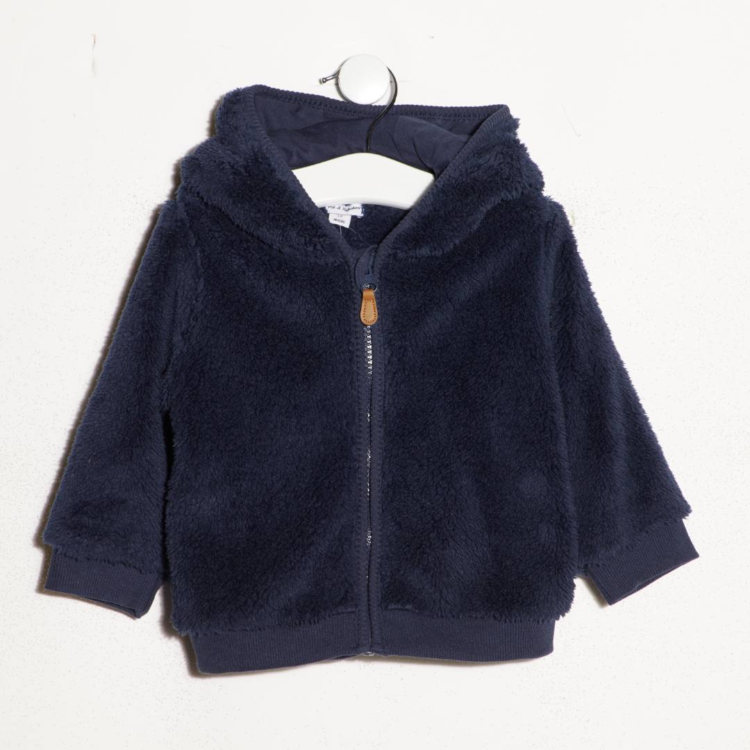 pat et ripaton — gilet en sherpa - garçon 0-36mois