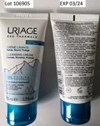 uriage eau thermale — uriage creme lavante – tube 50ml – lot 106905 - exp 03/2024 code acl 6275687 - cnk 4285375  - gencod 3 661434 008801