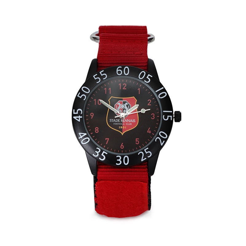 stade rennais — montre enfant dénommée « montre silicone – collection officielle ».