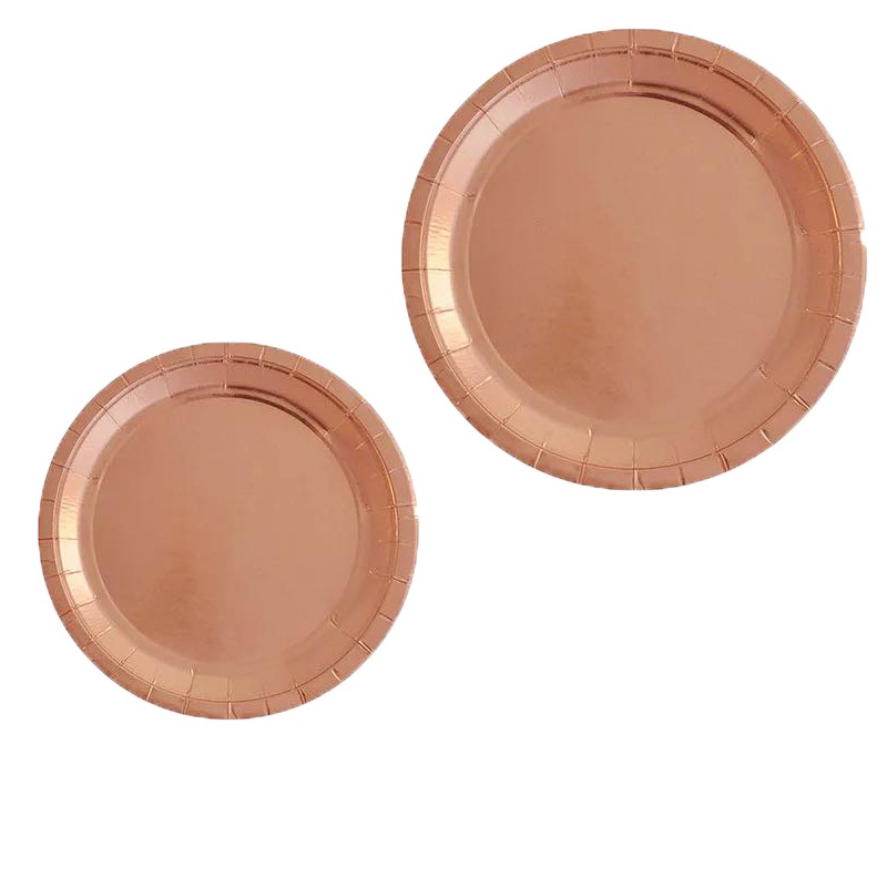 a chaque fête sa déco ! — assiettes rose gold 18cm et 23cm